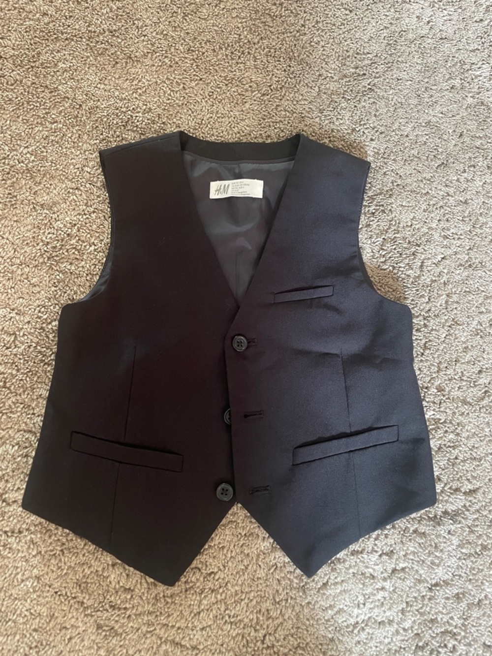 H&M Boy’s Black Tailored Vest, Size 6